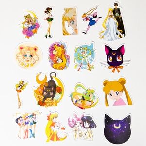 16 pcs Sailor Moon Vinyl stickers decals